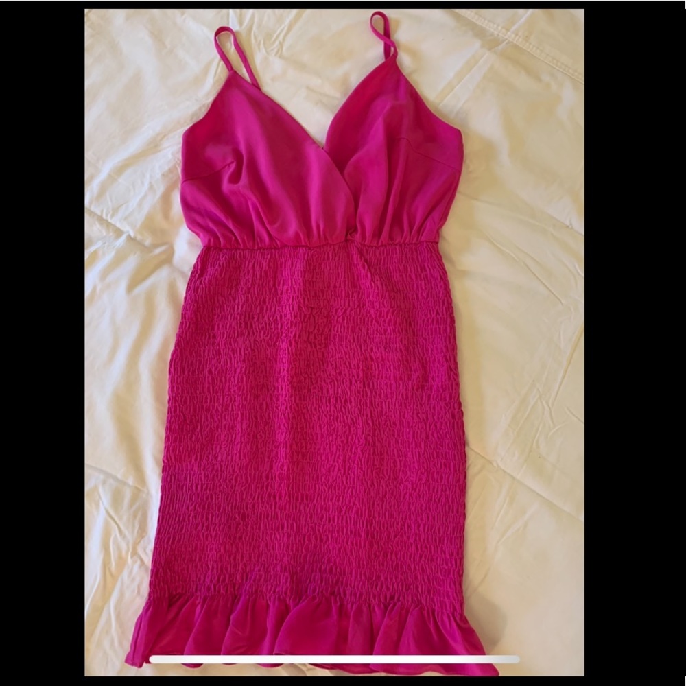 She & Sky pink fitted dress